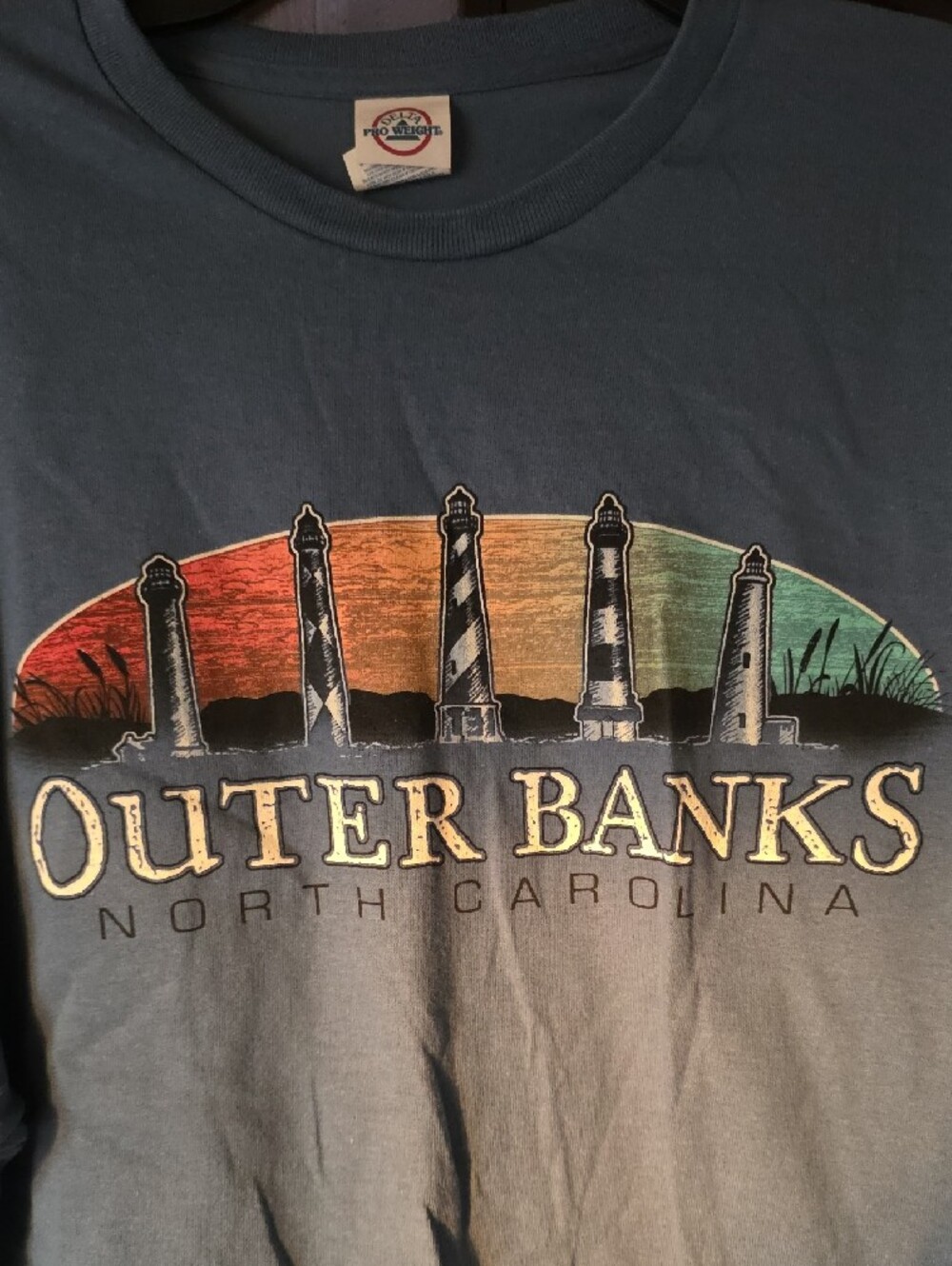 Delta 2X Outer Banks North Carolina Blue Short Sleeve Tee - Picture 3 of 4